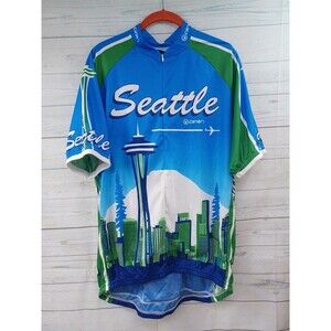 Canari Cycling Jersey Mens XXL Seattle Space Needle Emerald City NWT $70